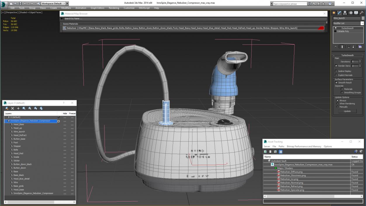 InnoSpire Elegance Nebulizer Compressor 3D model