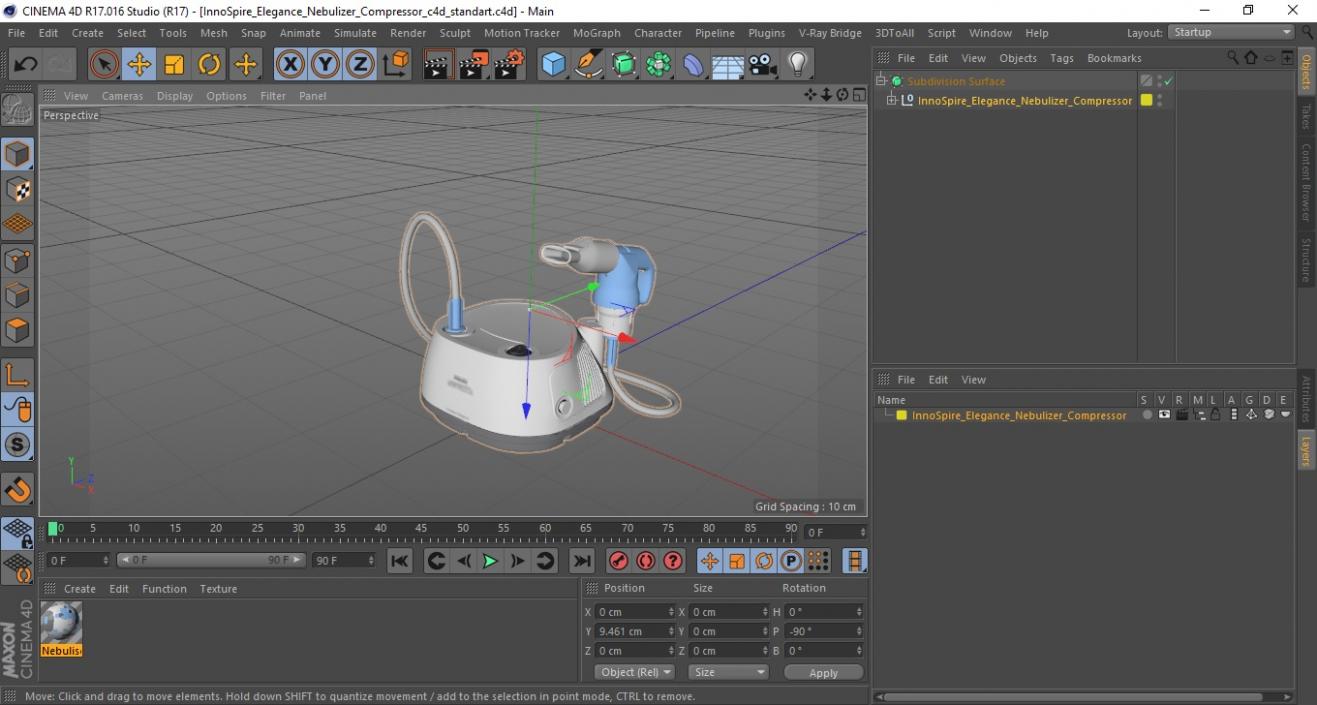 InnoSpire Elegance Nebulizer Compressor 3D model