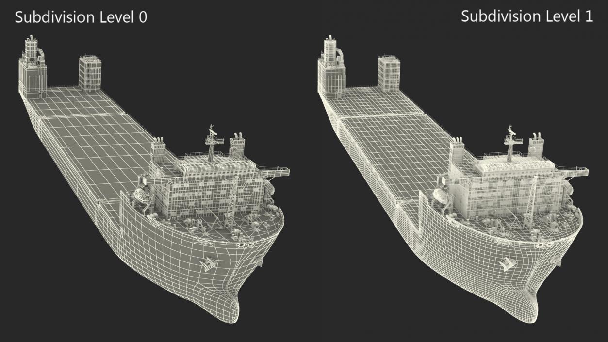 3D Blue Marlin Heavy Lift Vessel Rigged