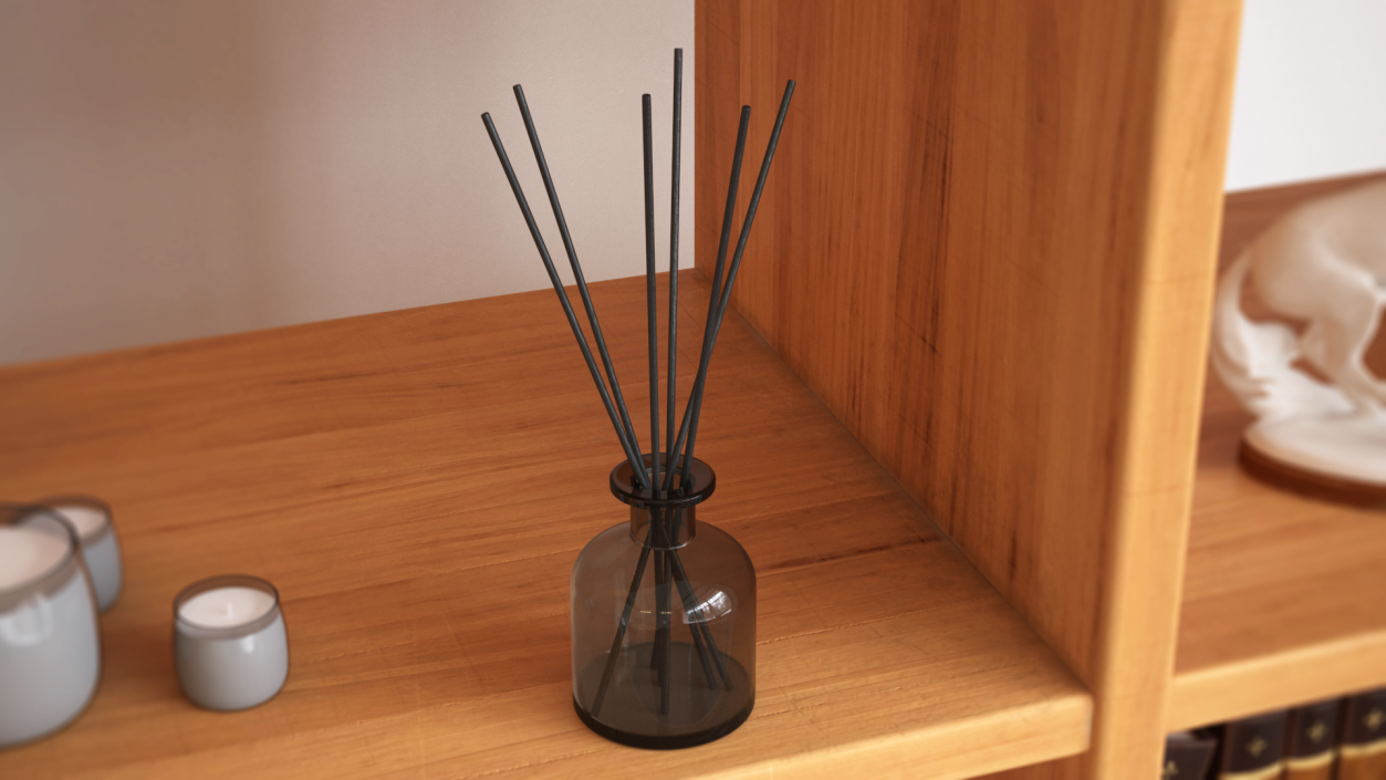 3D Aroma Reed Diffuser Bottle with Sticks model