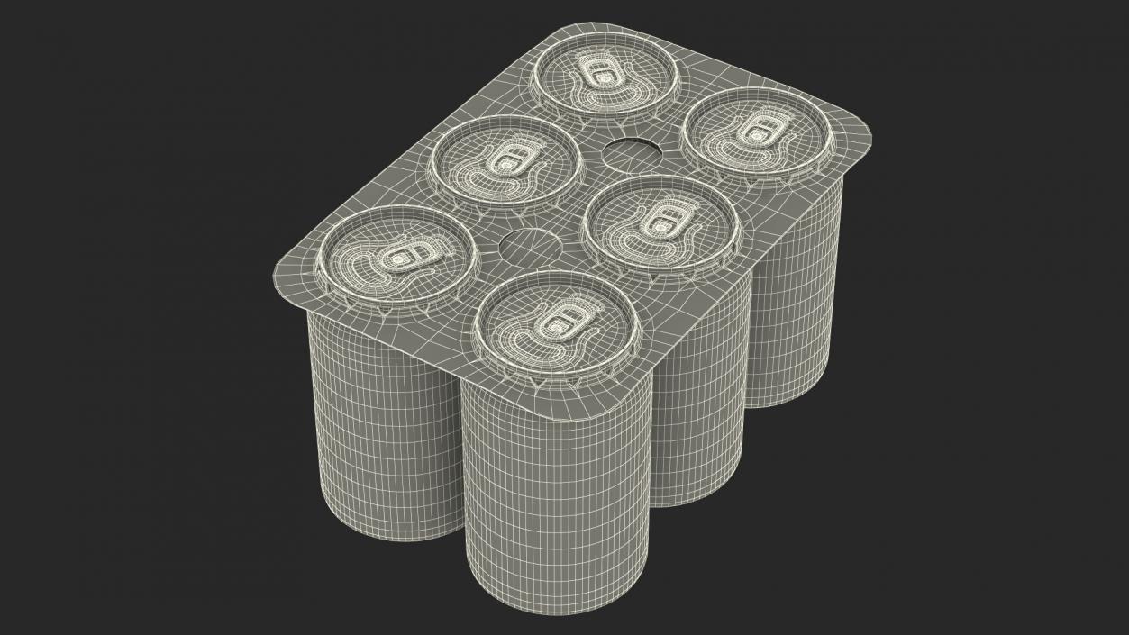 3D model Paperboard Packaging Solution for 6 Soda Cans