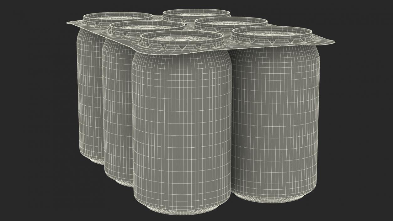 3D model Paperboard Packaging Solution for 6 Soda Cans