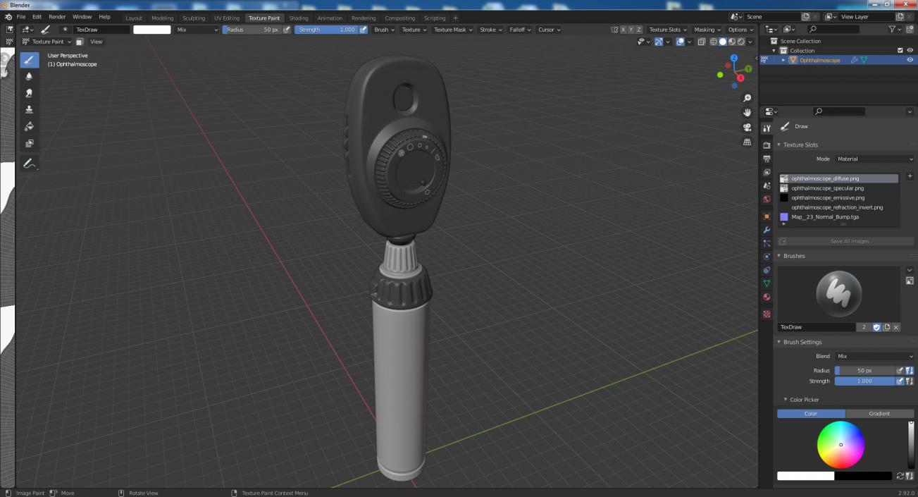 Ophthalmoscope 3D model