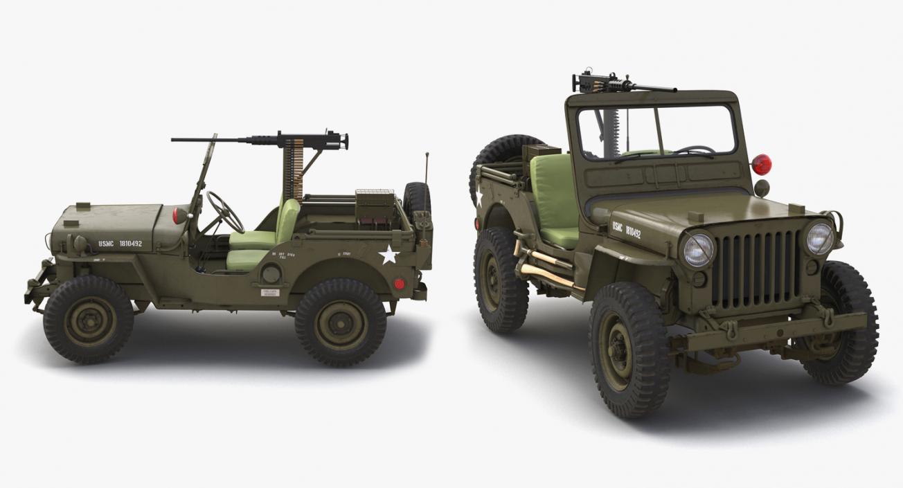 US WWII Vehicles Collection 3D