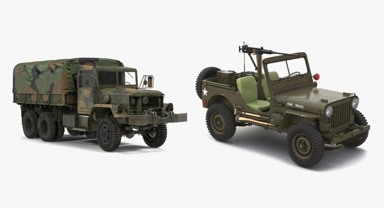 US WWII Vehicles Collection 3D