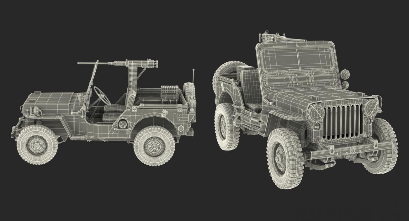 US WWII Vehicles Collection 3D