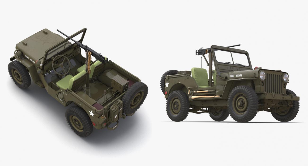 US WWII Vehicles Collection 3D