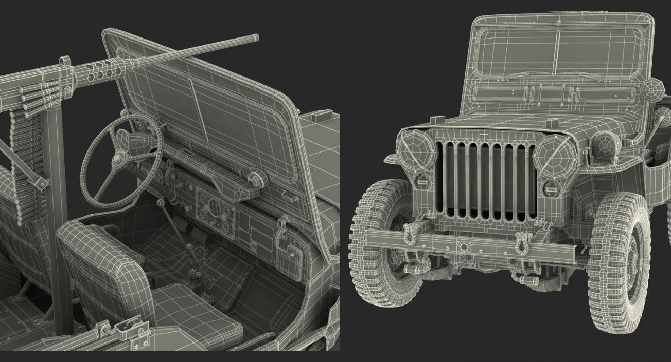 US WWII Vehicles Collection 3D