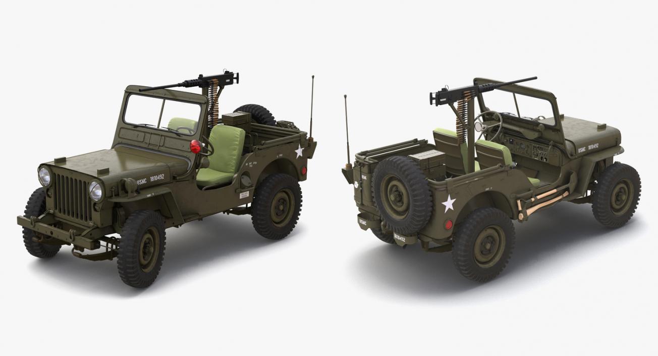 US WWII Vehicles Collection 3D