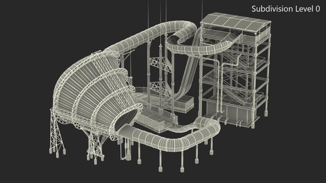 Abyss Funnel Water Slide 3D model