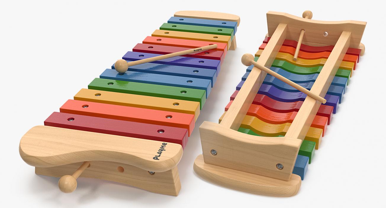 Xylophone Percussion Musical Toy 3D