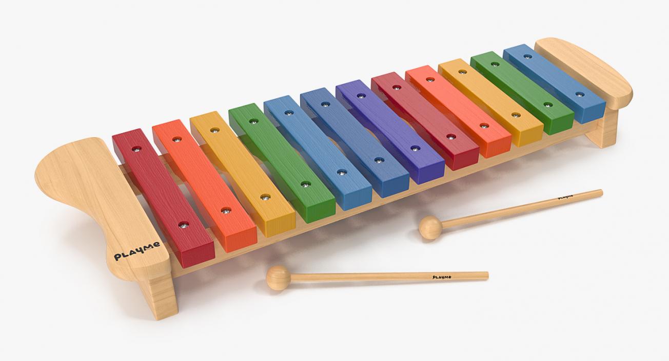 Xylophone Percussion Musical Toy 3D