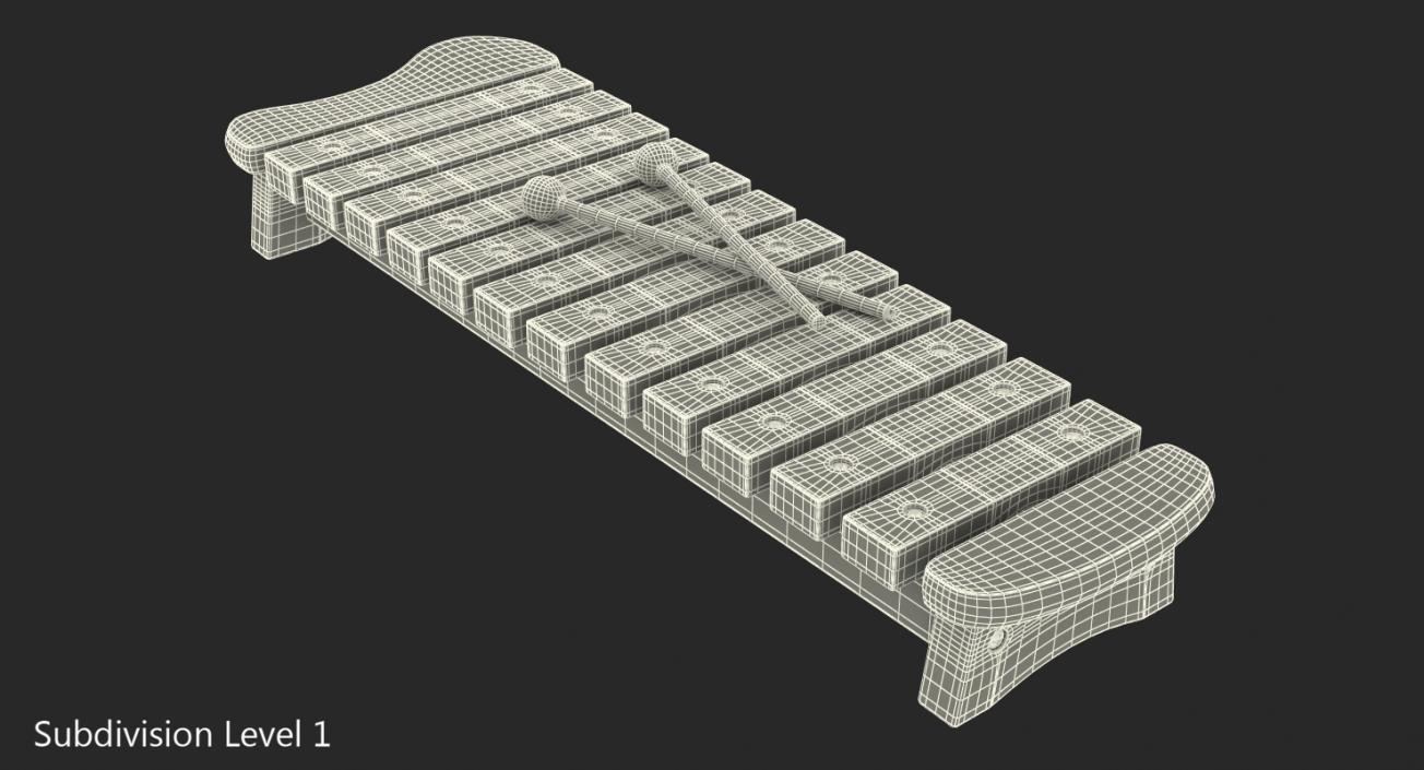 Xylophone Percussion Musical Toy 3D
