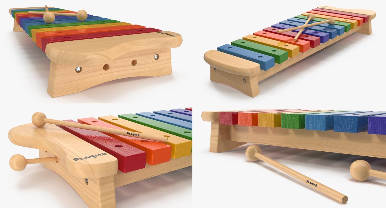 Xylophone Percussion Musical Toy 3D