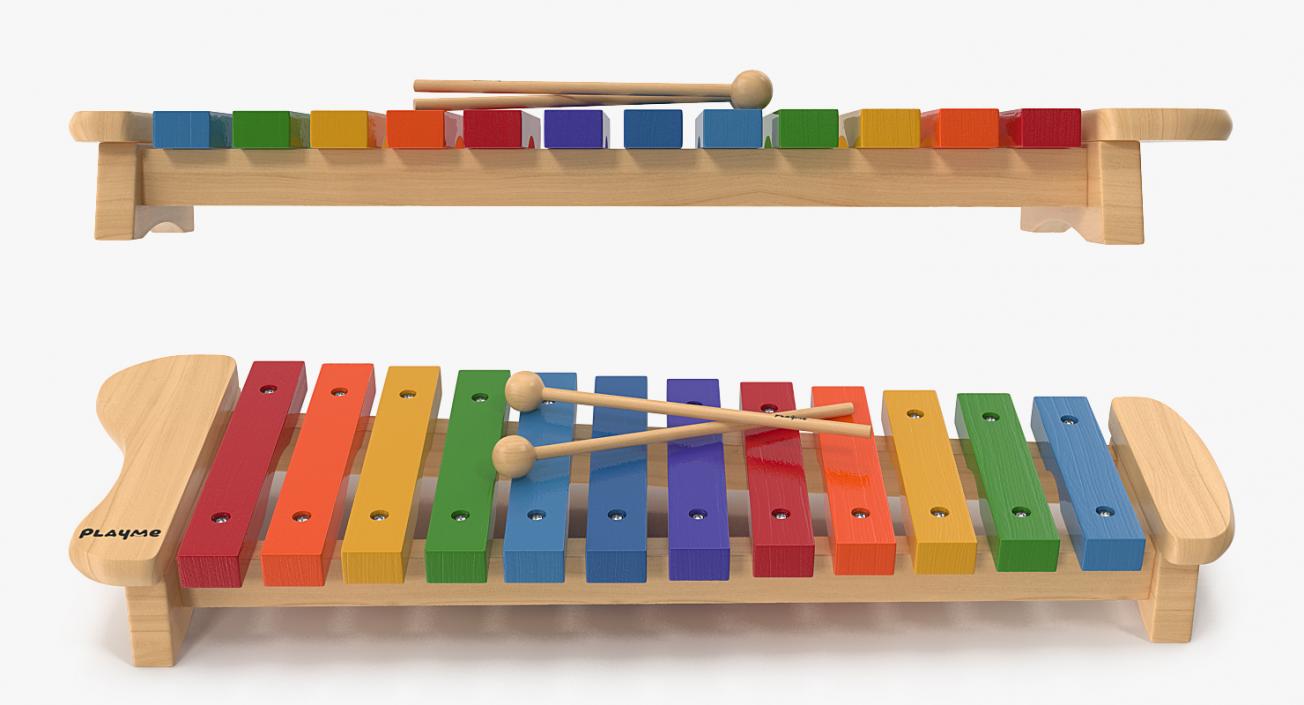 Xylophone Percussion Musical Toy 3D