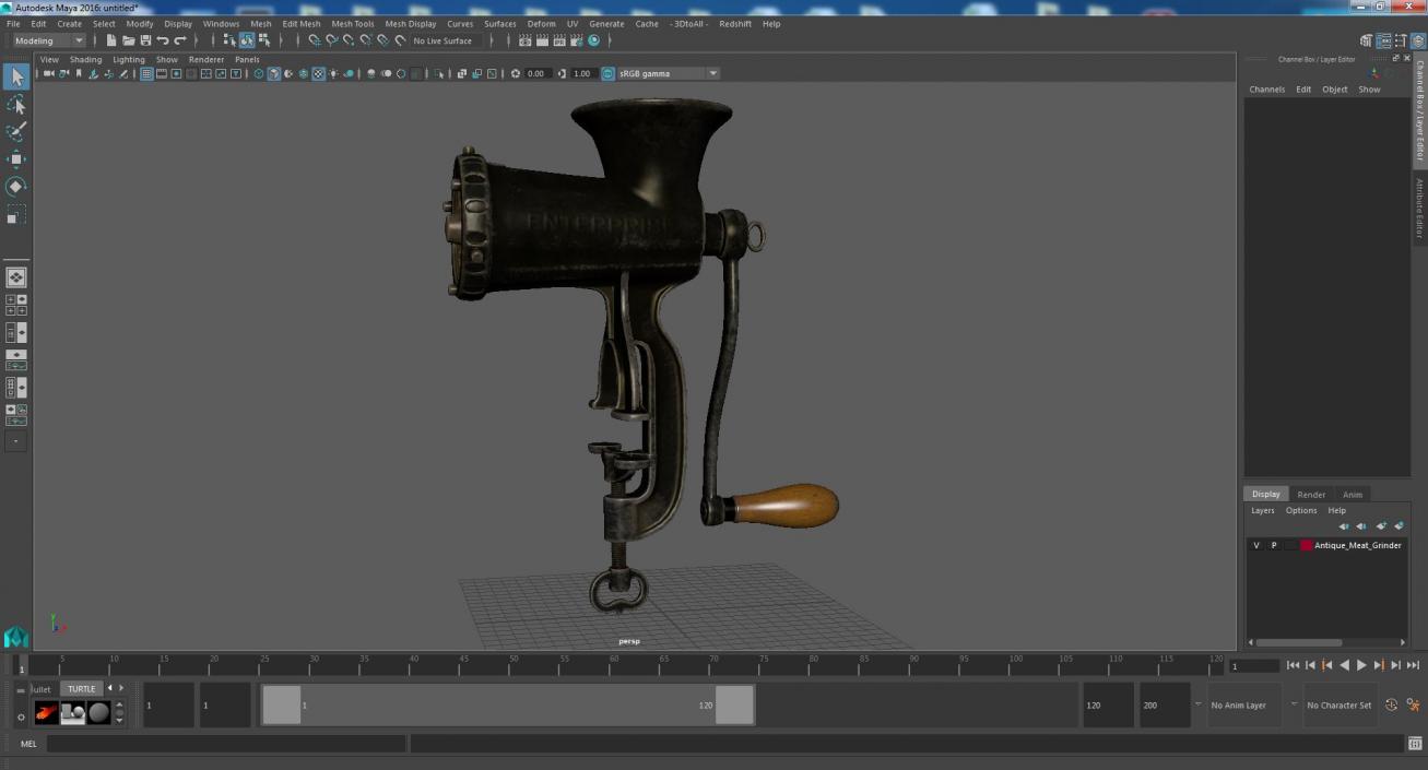 3D model Antique Meat Grinder