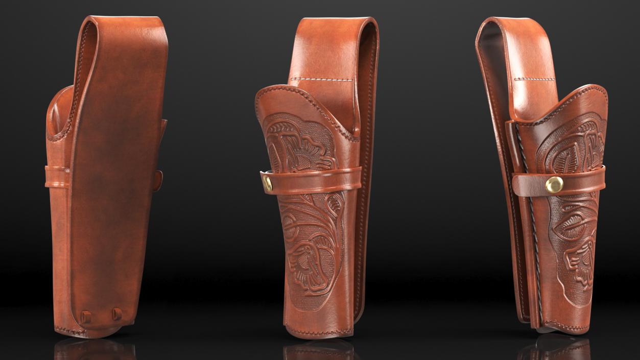 3D Leather Holster Empty