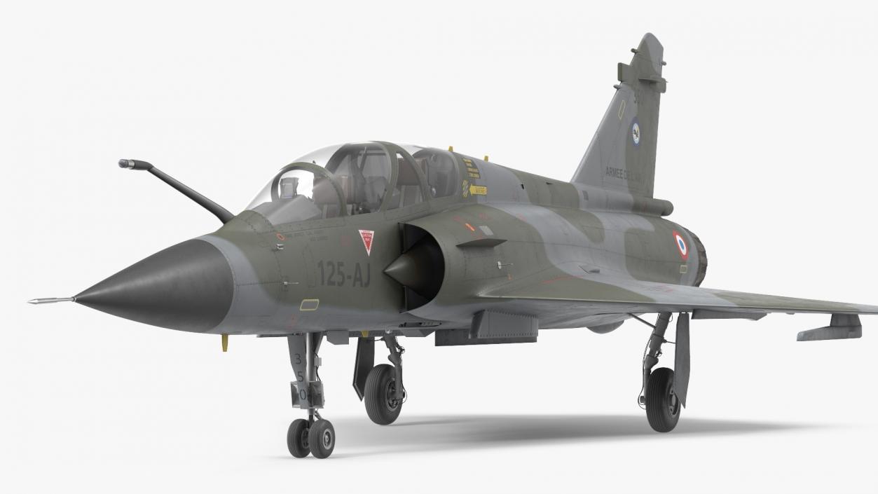 3D Dassault Mirage 2000 Two Seat Fighter Camouflage model