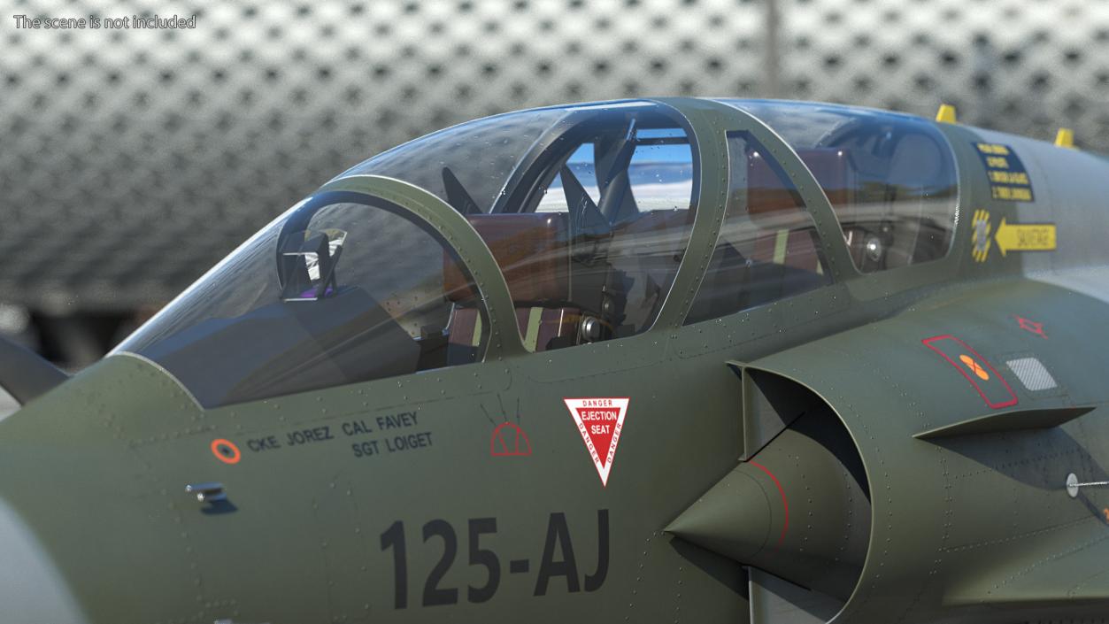 3D Dassault Mirage 2000 Two Seat Fighter Camouflage model