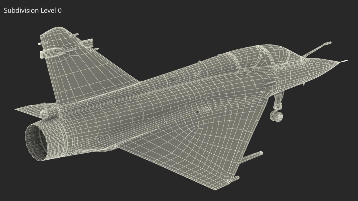 3D Dassault Mirage 2000 Two Seat Fighter Camouflage model