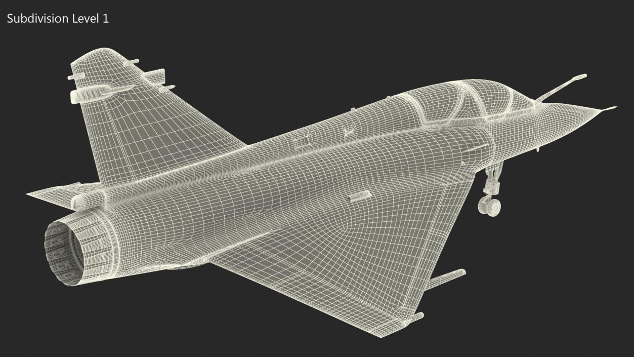 3D Dassault Mirage 2000 Two Seat Fighter Camouflage model