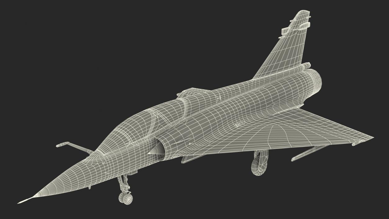 3D Dassault Mirage 2000 Two Seat Fighter Camouflage model