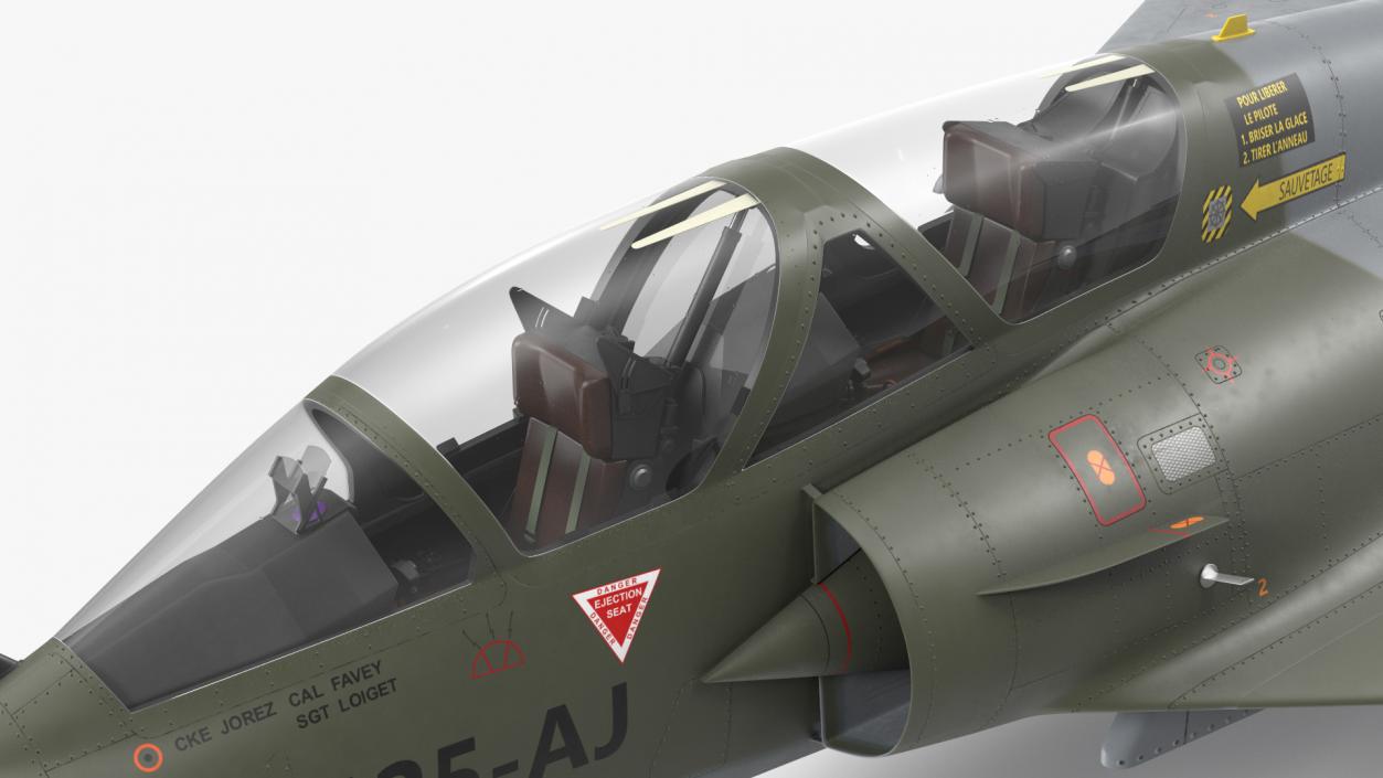 3D Dassault Mirage 2000 Two Seat Fighter Camouflage model