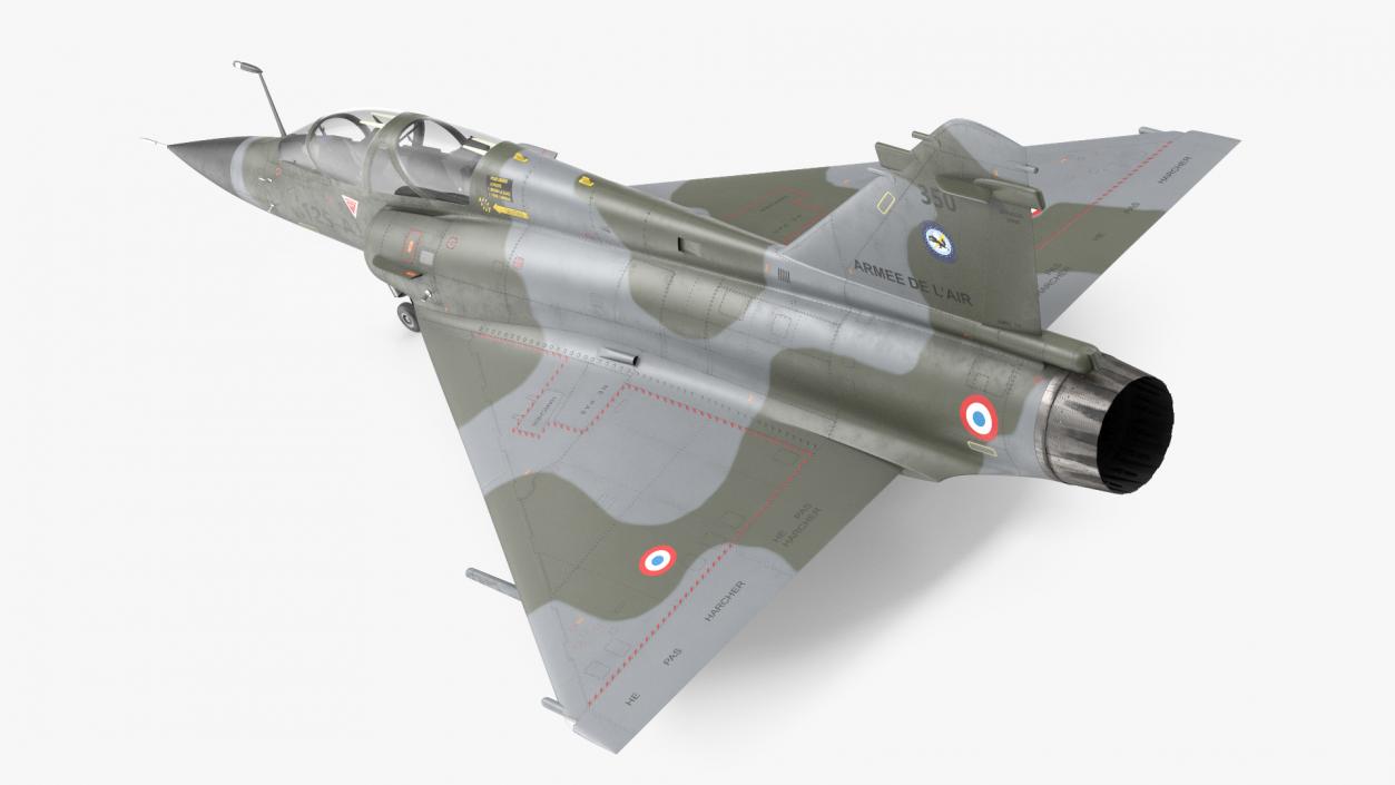 3D Dassault Mirage 2000 Two Seat Fighter Camouflage model