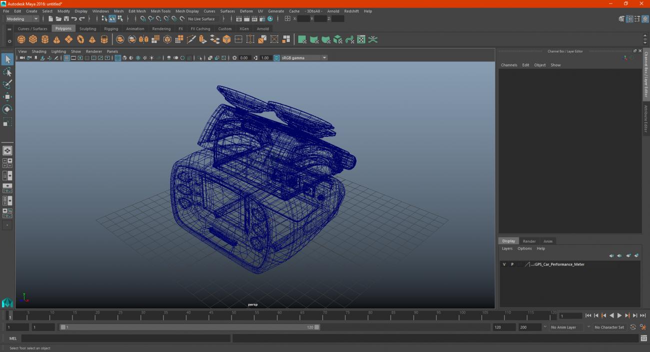 3D model GPS Car Performance Meter