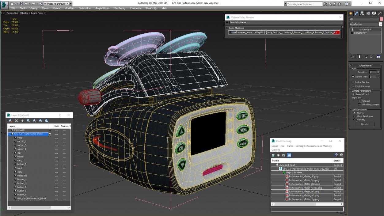 3D model GPS Car Performance Meter