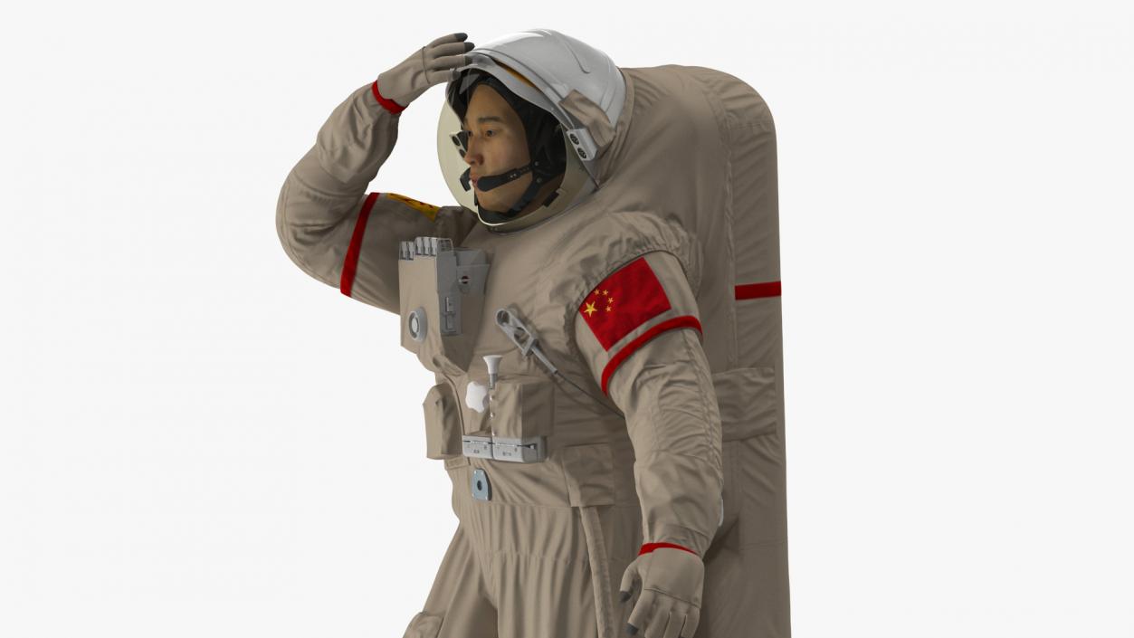 3D Astronaut Wearing Feitian Space Suit Rigged model