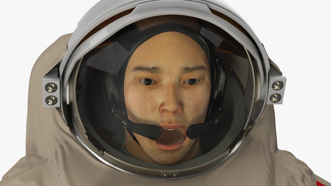 3D Astronaut Wearing Feitian Space Suit Rigged model