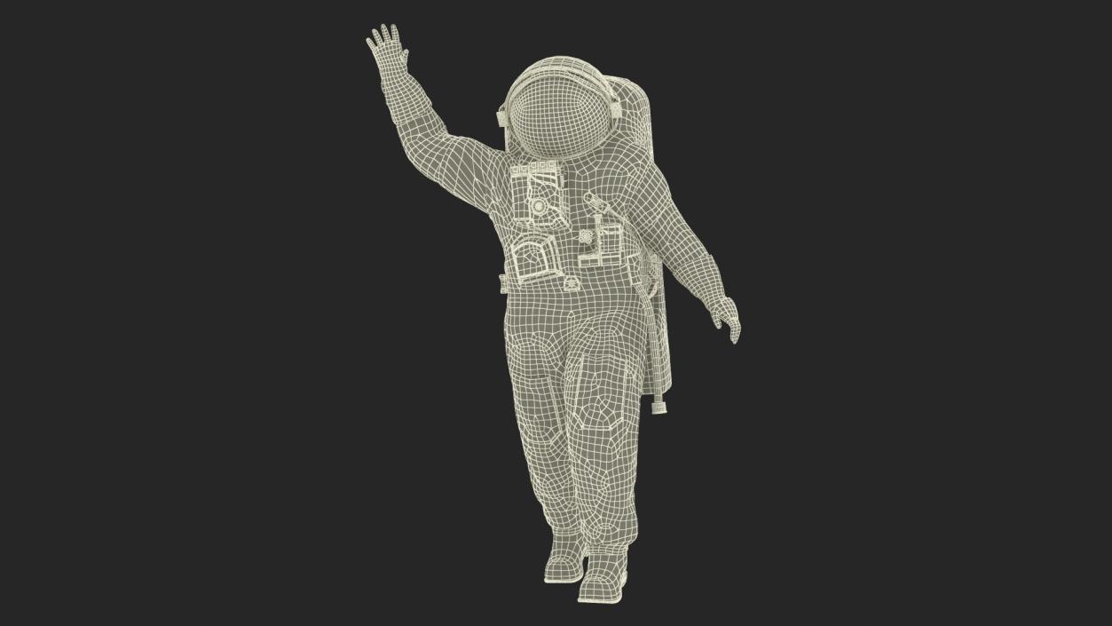 3D Astronaut Wearing Feitian Space Suit Rigged model