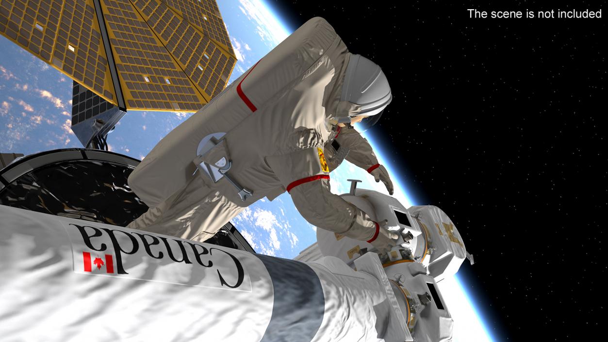 3D Astronaut Wearing Feitian Space Suit Rigged model