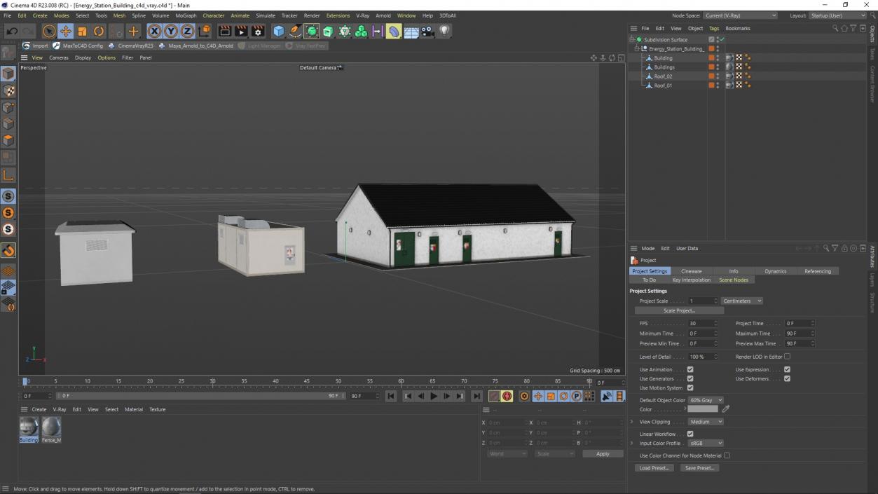 3D Energy Station Building model