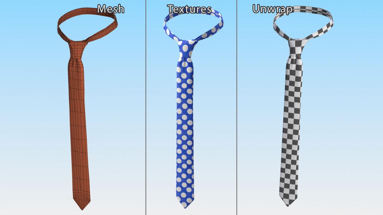 Neckties Collection 3D model