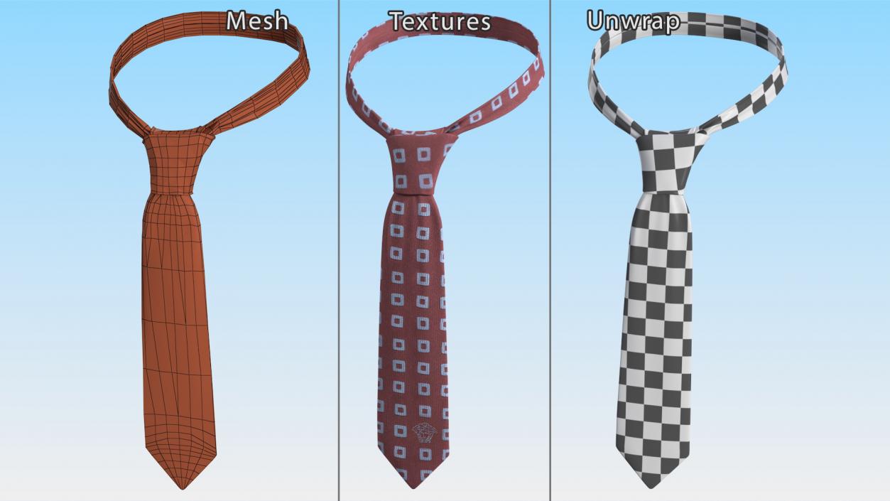 Neckties Collection 3D model