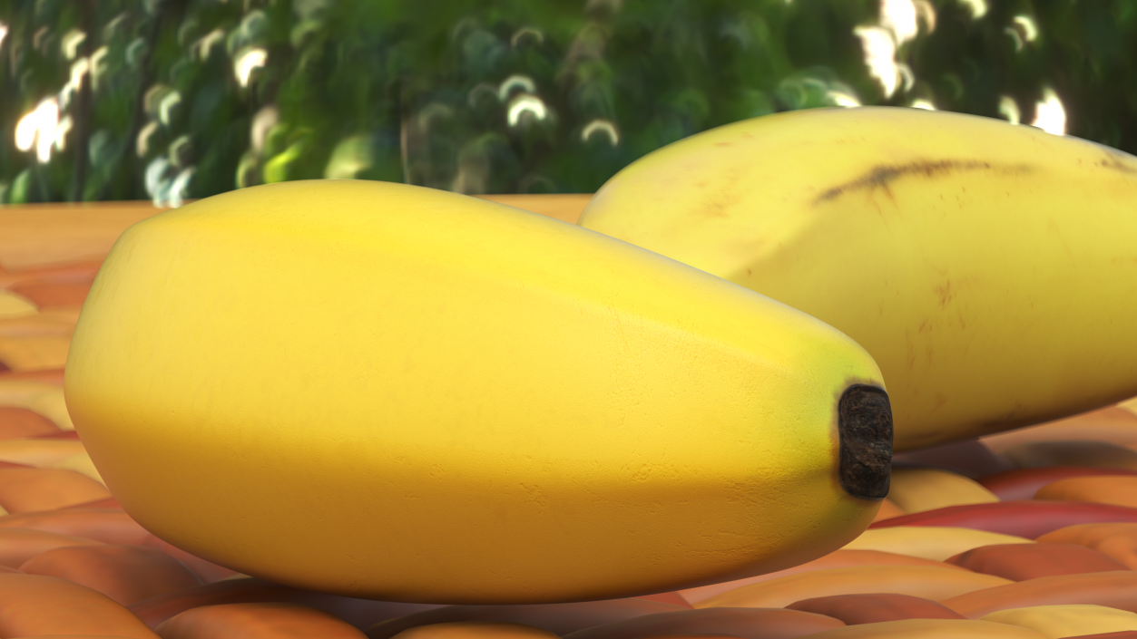 3D model Ripe Baby Banana Set