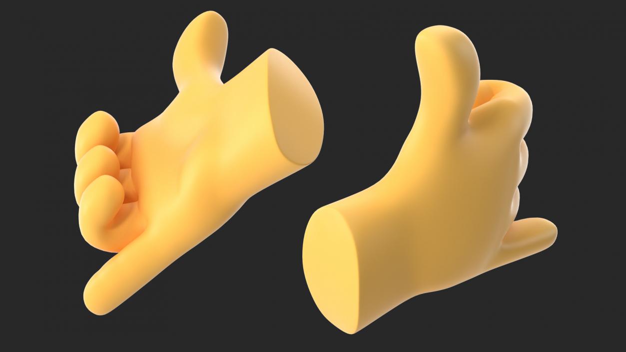 3D Call Me Hand Emoji model