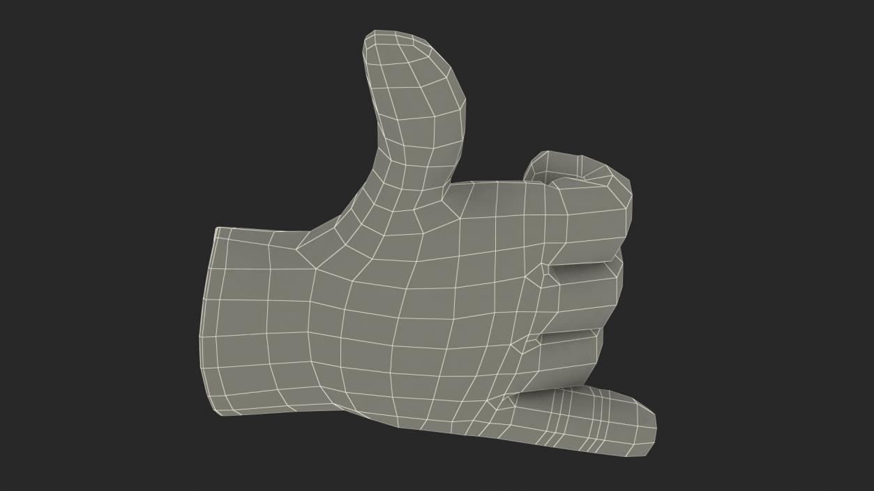 3D Call Me Hand Emoji model