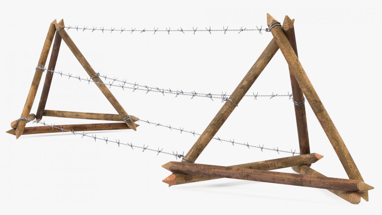 3D model Lapland Barbed Wire Fence