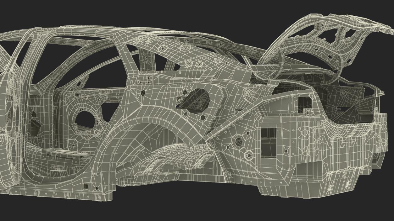 Car Frame Unibody Structure 3D