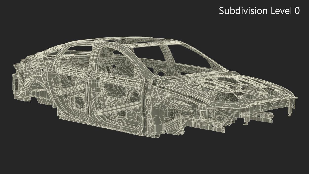 Car Frame Unibody Structure 3D