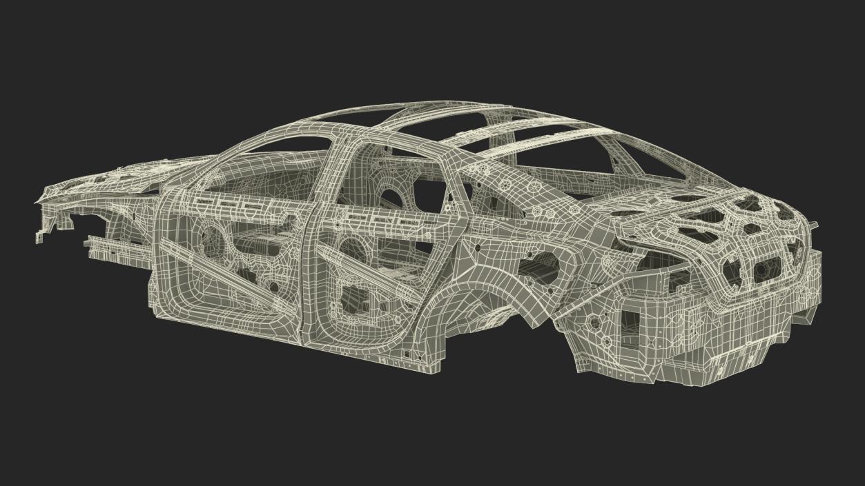 Car Frame Unibody Structure 3D