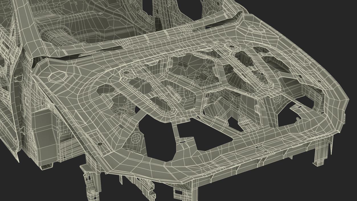 Car Frame Unibody Structure 3D