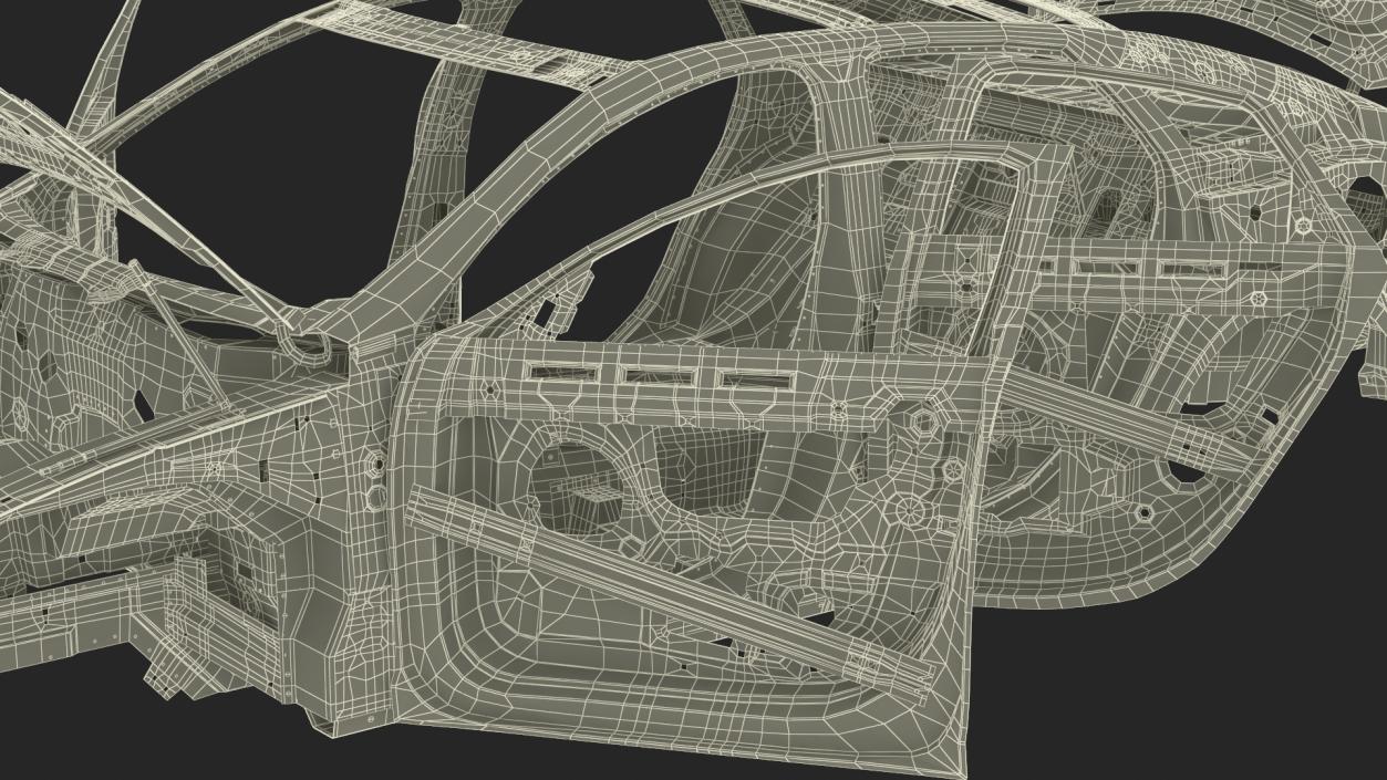 Car Frame Unibody Structure 3D