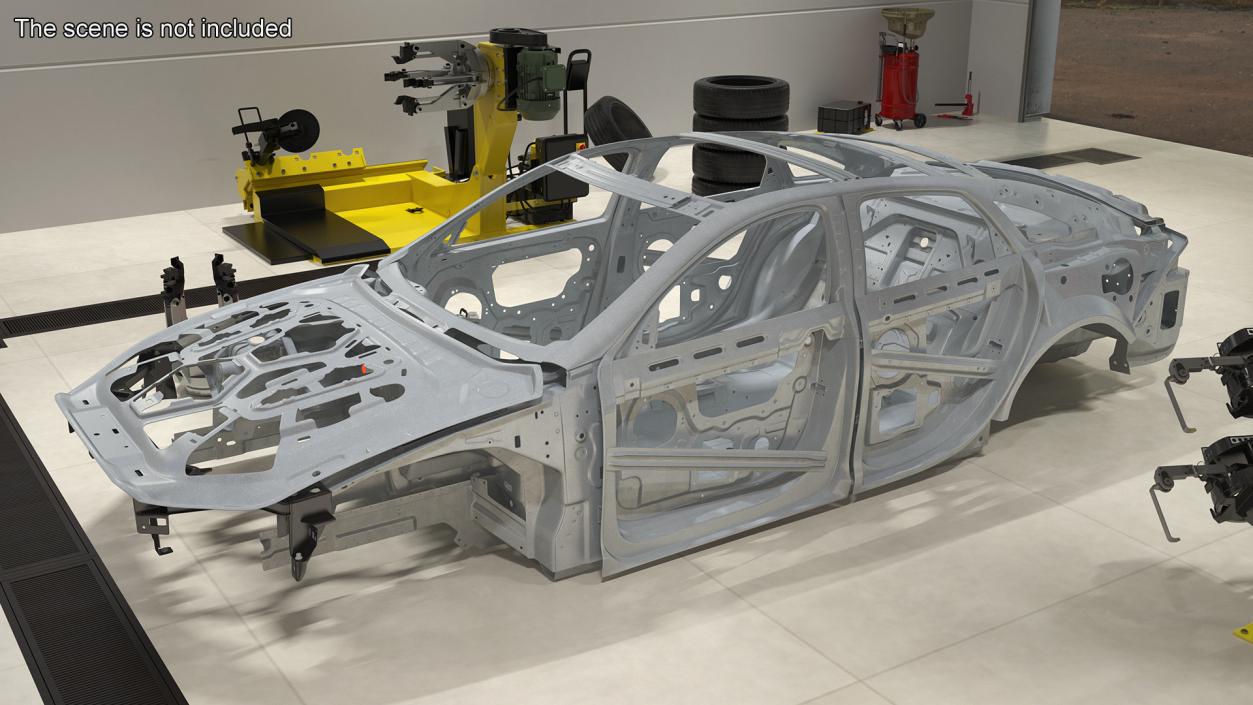 Car Frame Unibody Structure 3D