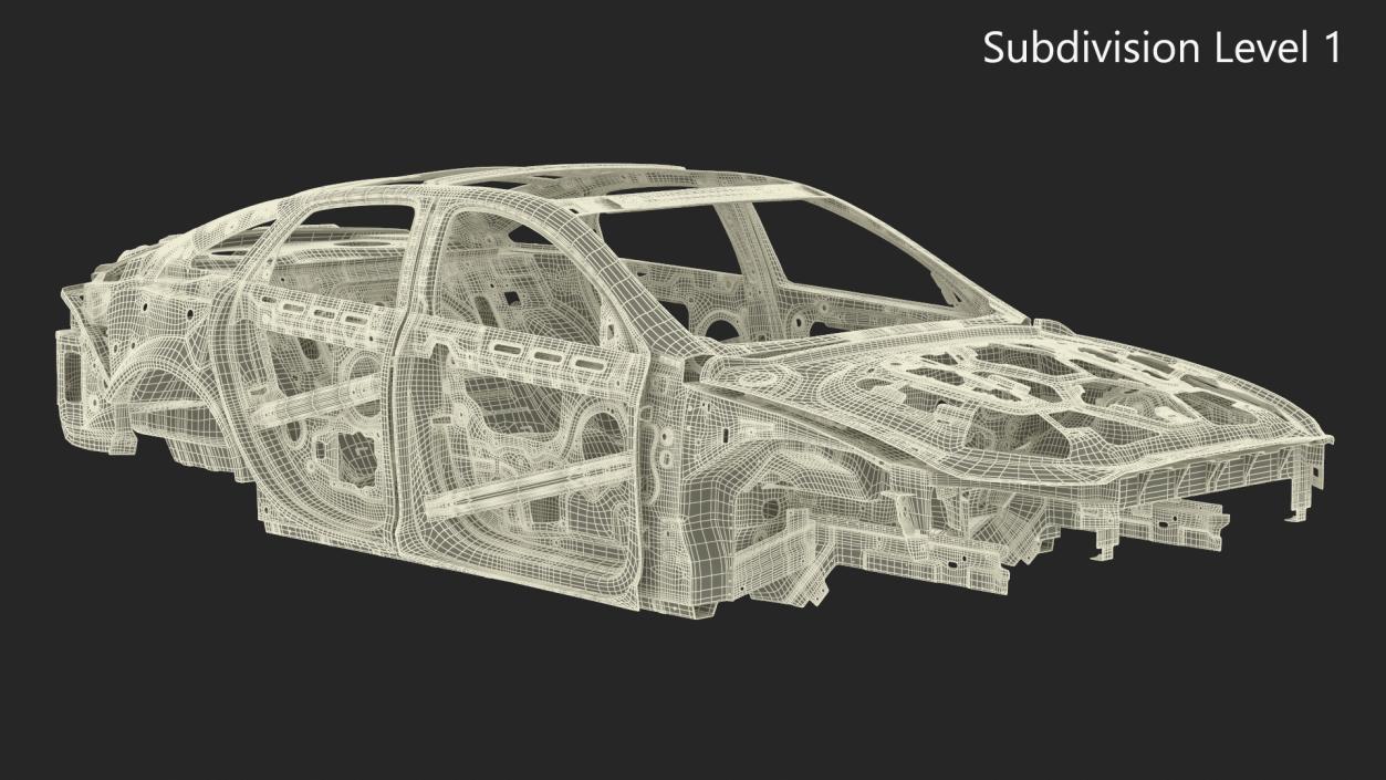 Car Frame Unibody Structure 3D