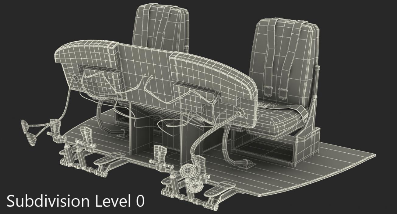 Heavy Helicopter Cockpit 3D model