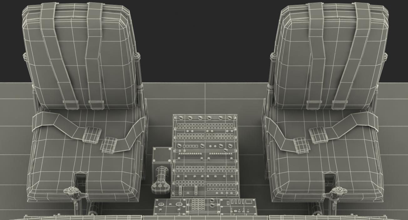 Heavy Helicopter Cockpit 3D model